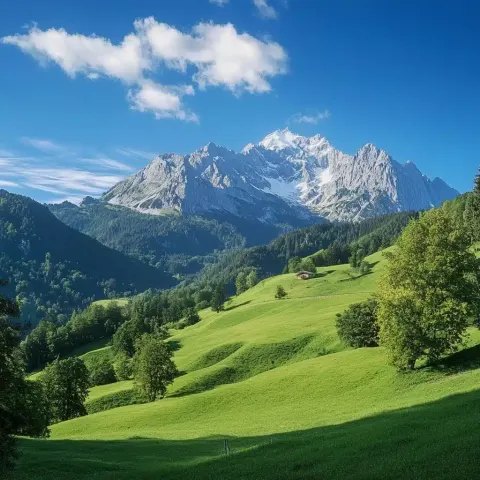 Watzmann Mountain in Photo-Style