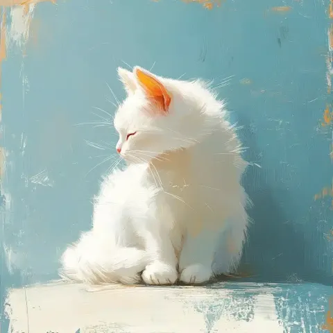 Monet-Style Cat Portrait