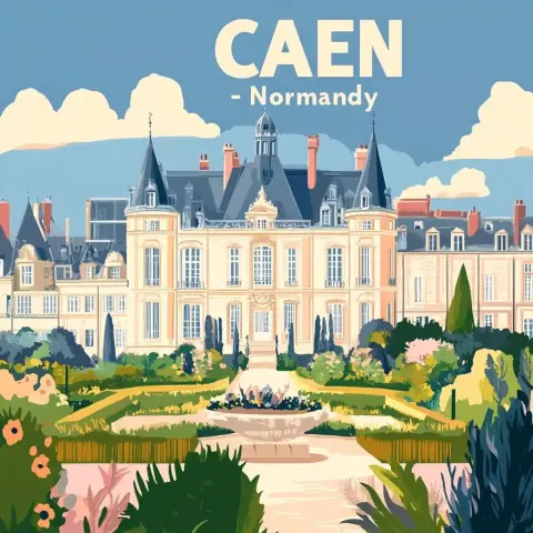 Minimalist Travel Poster Palace de Longueill