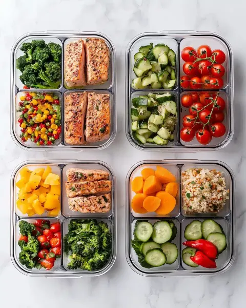Meal Prep Flat Lay Photography