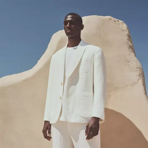 Minimalist Deconstructed White Jacket