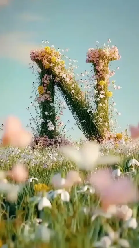 Grass Letters N and L
