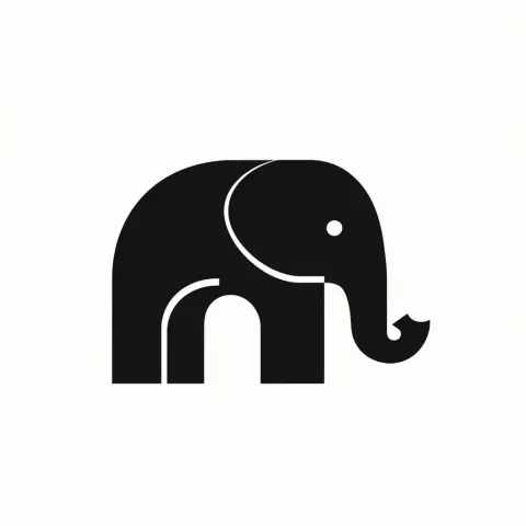 Abstract Elephant Skate Logo
