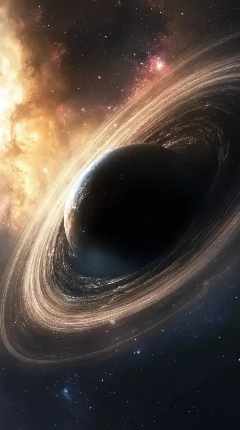 Celestial Planets Around Black Hole