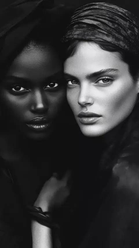 Diverse Supermodels Group Portrait