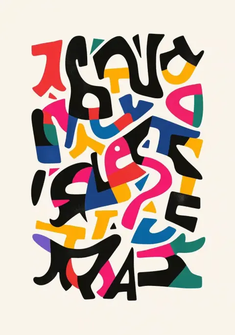 Matisse-Inspired Colorful Typography