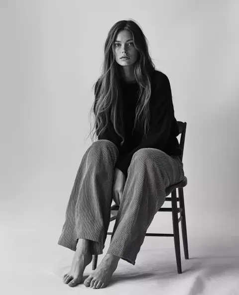 Studio Portrait of Tall Woman