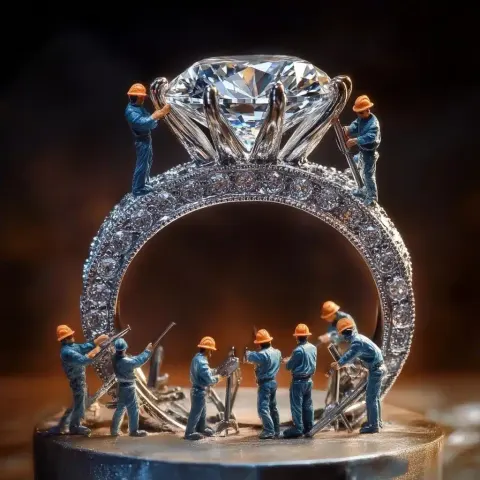 Decorative Ring with Workers