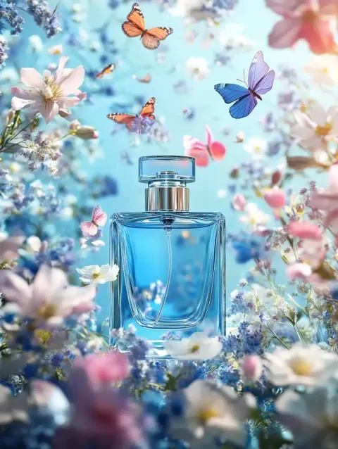 Perfume Bottle with Flora