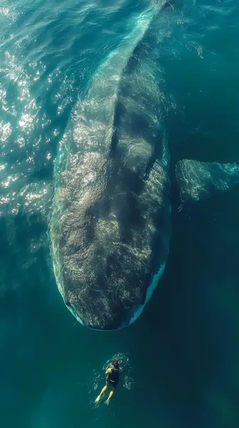 Realistic Shark Stalking Swimmer