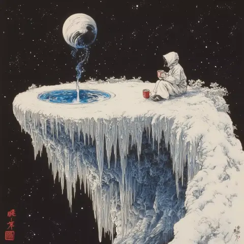 Sumi-e Coffee in Orbit