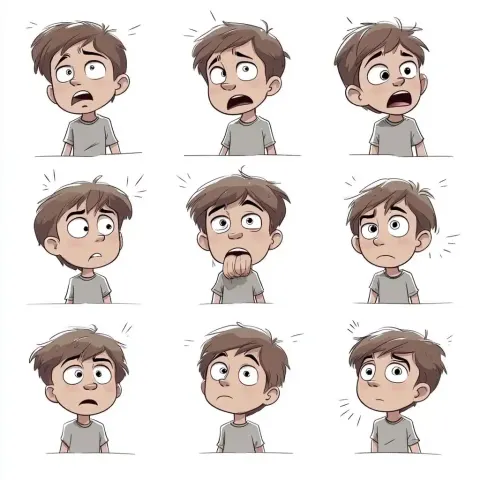 Cartoon Boy Dynamic Poses
