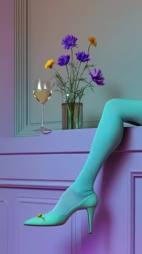 Fashion Model with Flowers