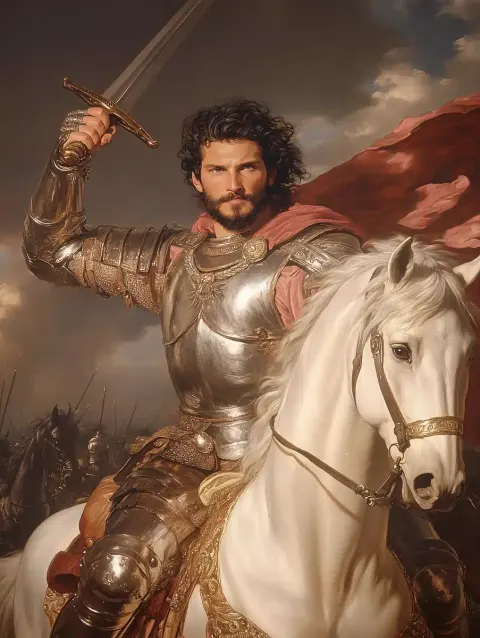 Renaissance Gladiator on Stallion