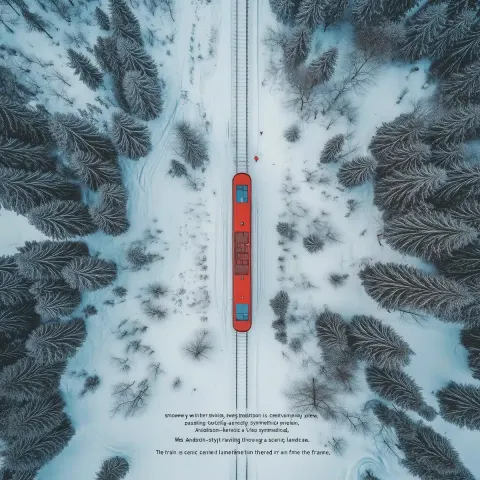Wes Anderson Train in Winter