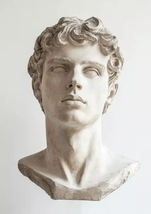 Plaster Bust of Young Man
