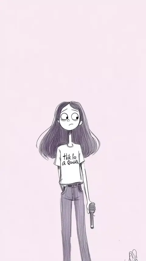Minimalist Cartoon Comedian