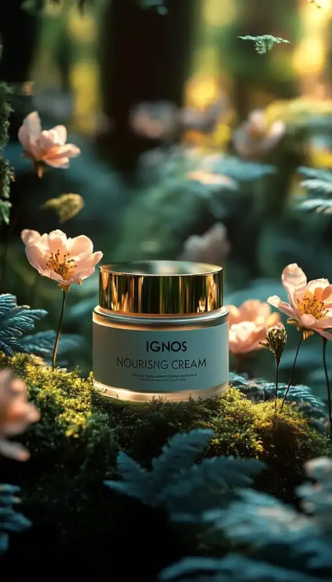 Elegant Cream Jar in Forest