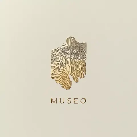 Minimalistic Gilded Map Logo