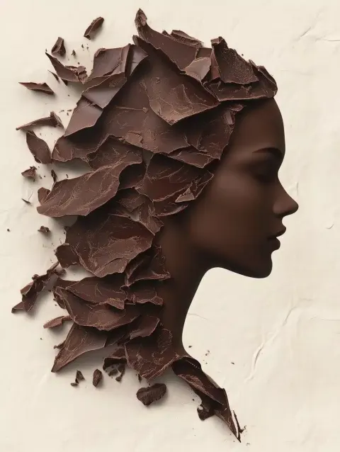 Silhouette Woman in Chocolate