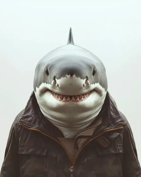 Hyper-Realistic Shark Portrait