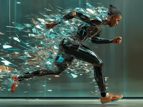 Geometric Athletes in Motion
