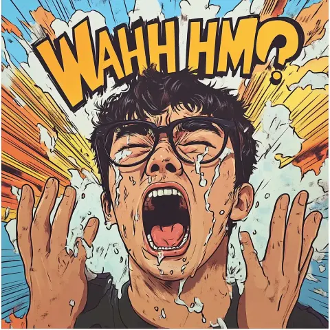 Comic Meltdown of Korean Man