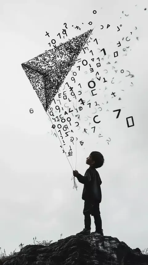Child Flying Numeric Kite