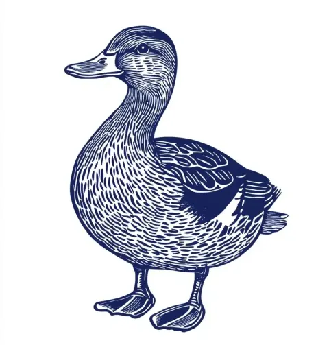 Block Print Musky Duck