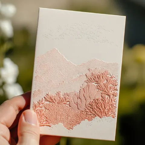 Minimalistic Save the Date with Hill Peaks