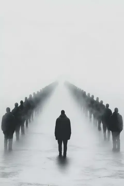 Minimalist Line of Figures