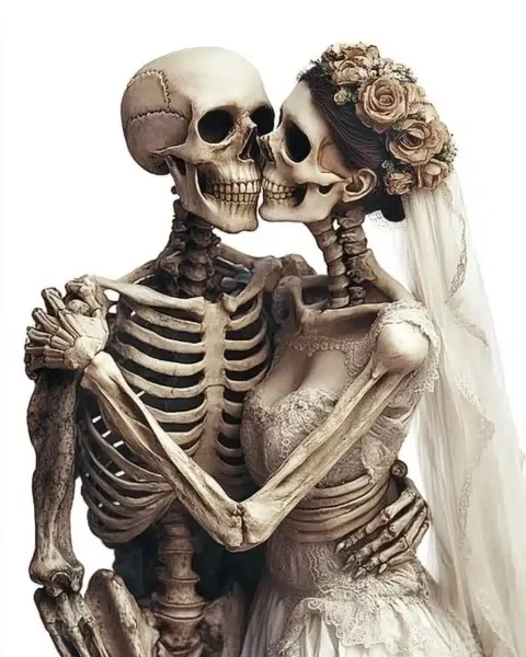 Photorealistic Skeleton Couple