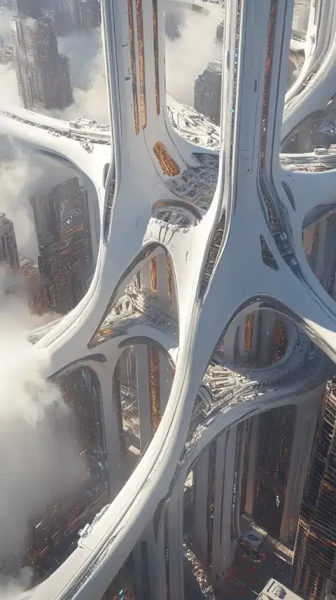 Futuristic Chain-Link Architecture