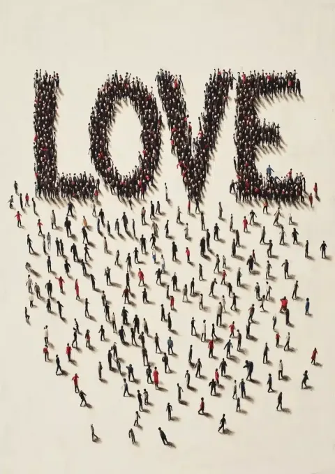 Banksy-Style Love Typography