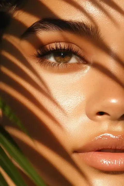 Realistic Portrait of Sunkissed Woman