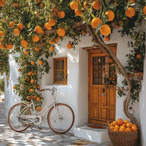 Mediterranean House with Bicycle