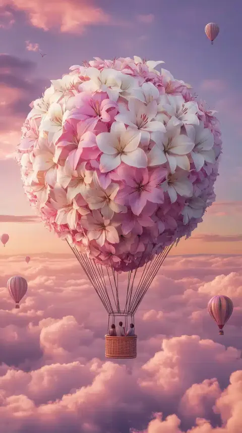 Lily Balloon in Clouds
