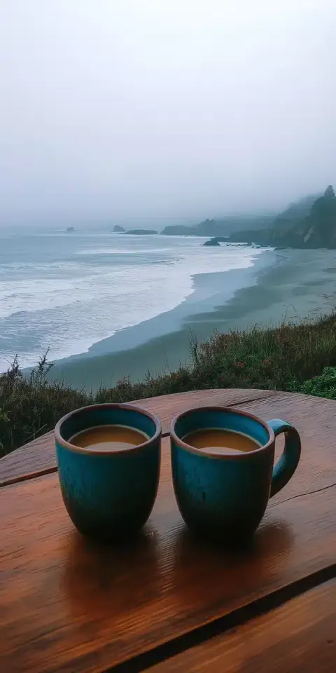 Ocean View with Coffee