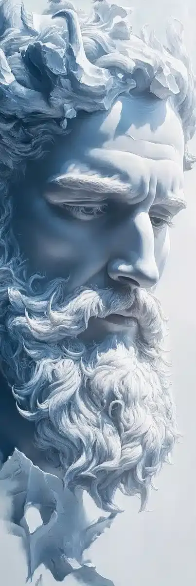 Airbrush Greek God Statue