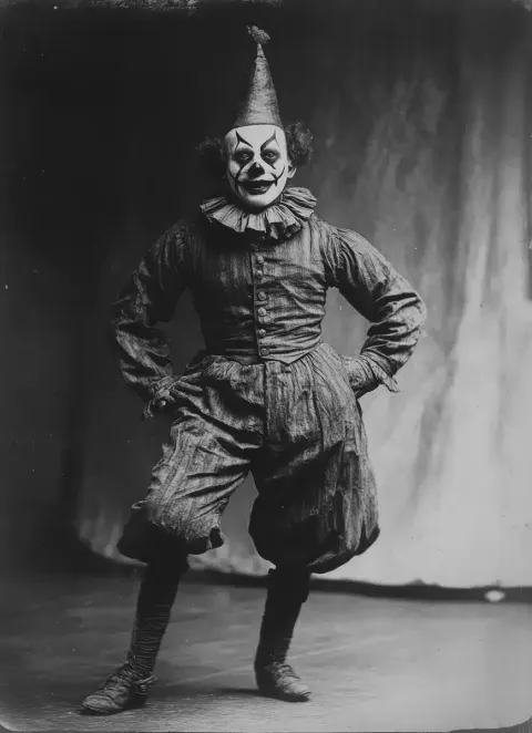 Creepy Circus Performer Portrait