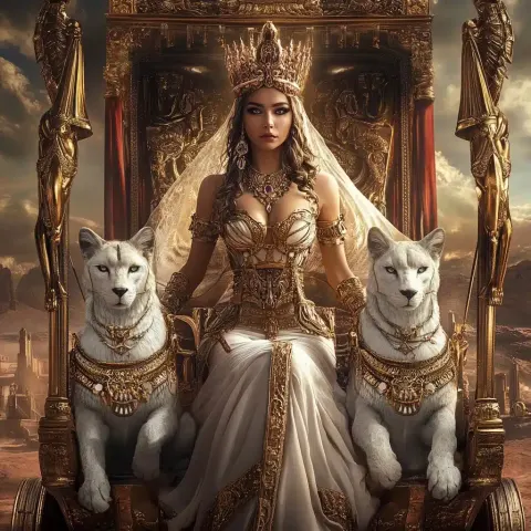 Chariot Tarot Woman Illustration