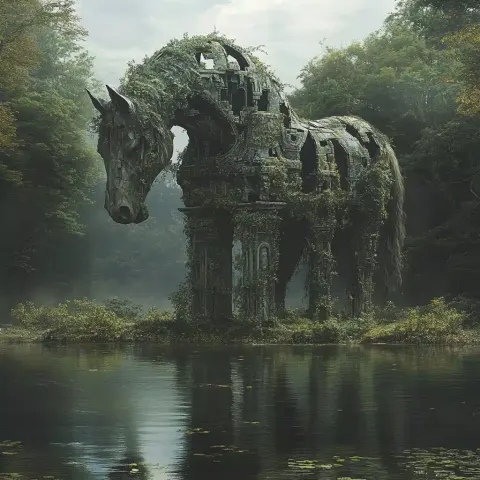 Fantasy Altar Horse Reflection