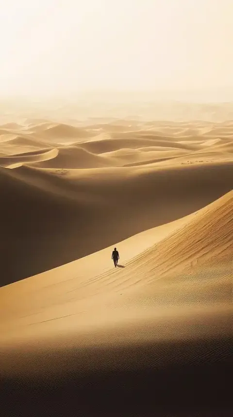Minimalist Desert Solitude Shot