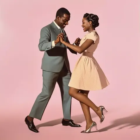 1960s Tango Couple Illustration