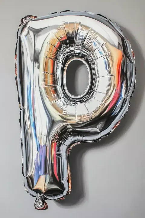 Metallic P Balloon Art