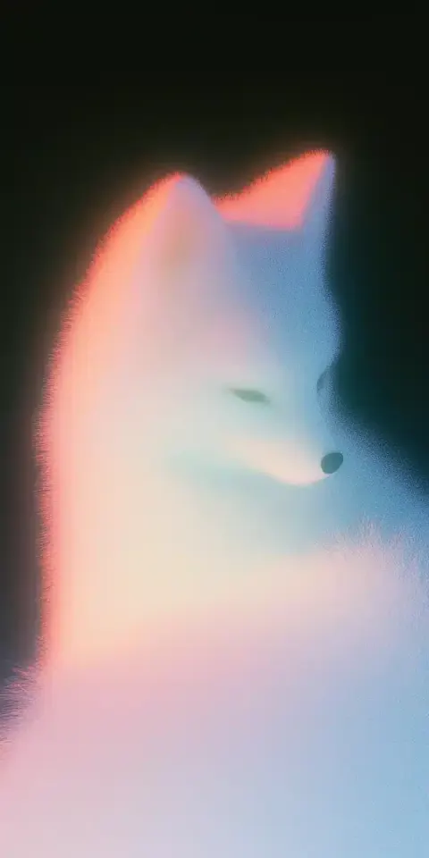 Colorful Snow Fox Vector