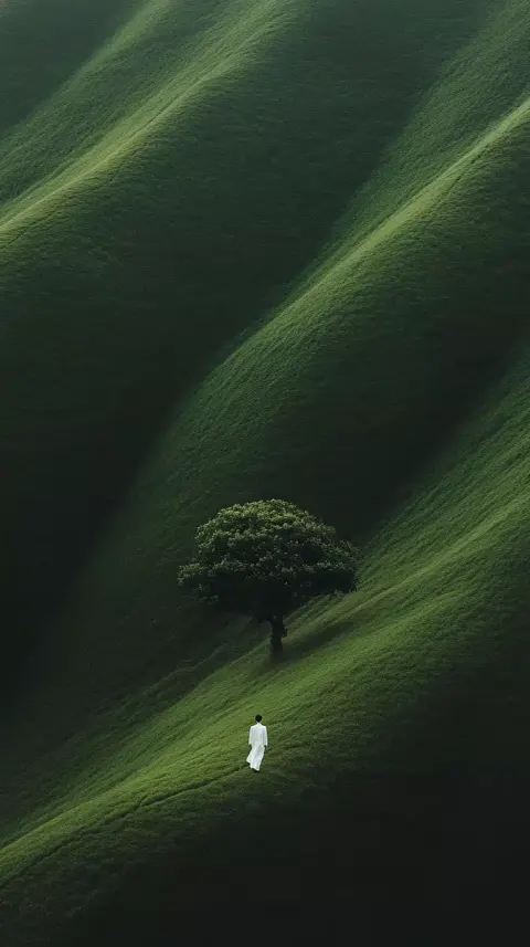 Surreal Path Through Meadows