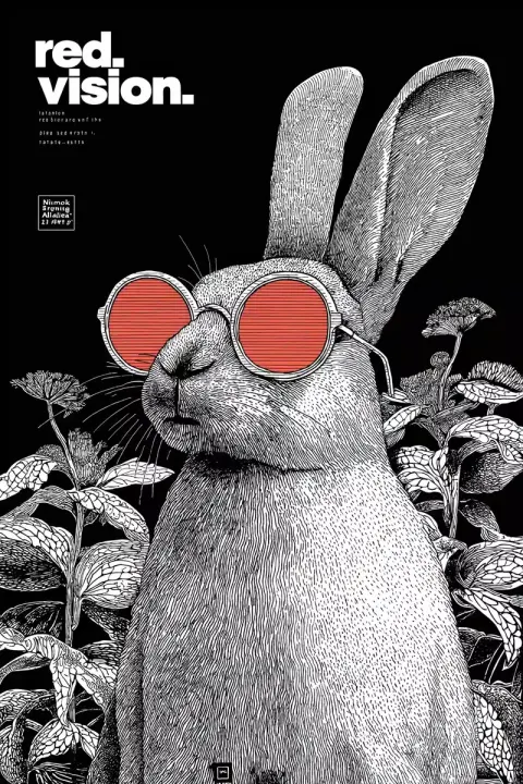 Bauhaus Poster Red Spectacles
