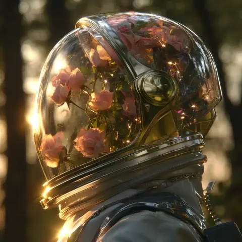 Astronaut with Glass Helmet