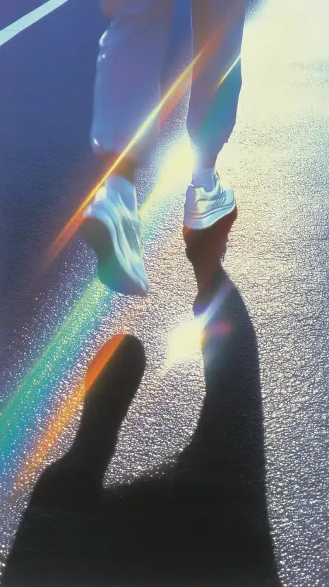 Abstract Motion Blur Runner